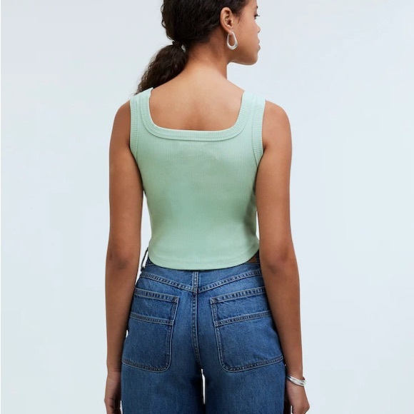 Madewell The Tailored Crop Tank in Sleekhold - Picture 8 of 8